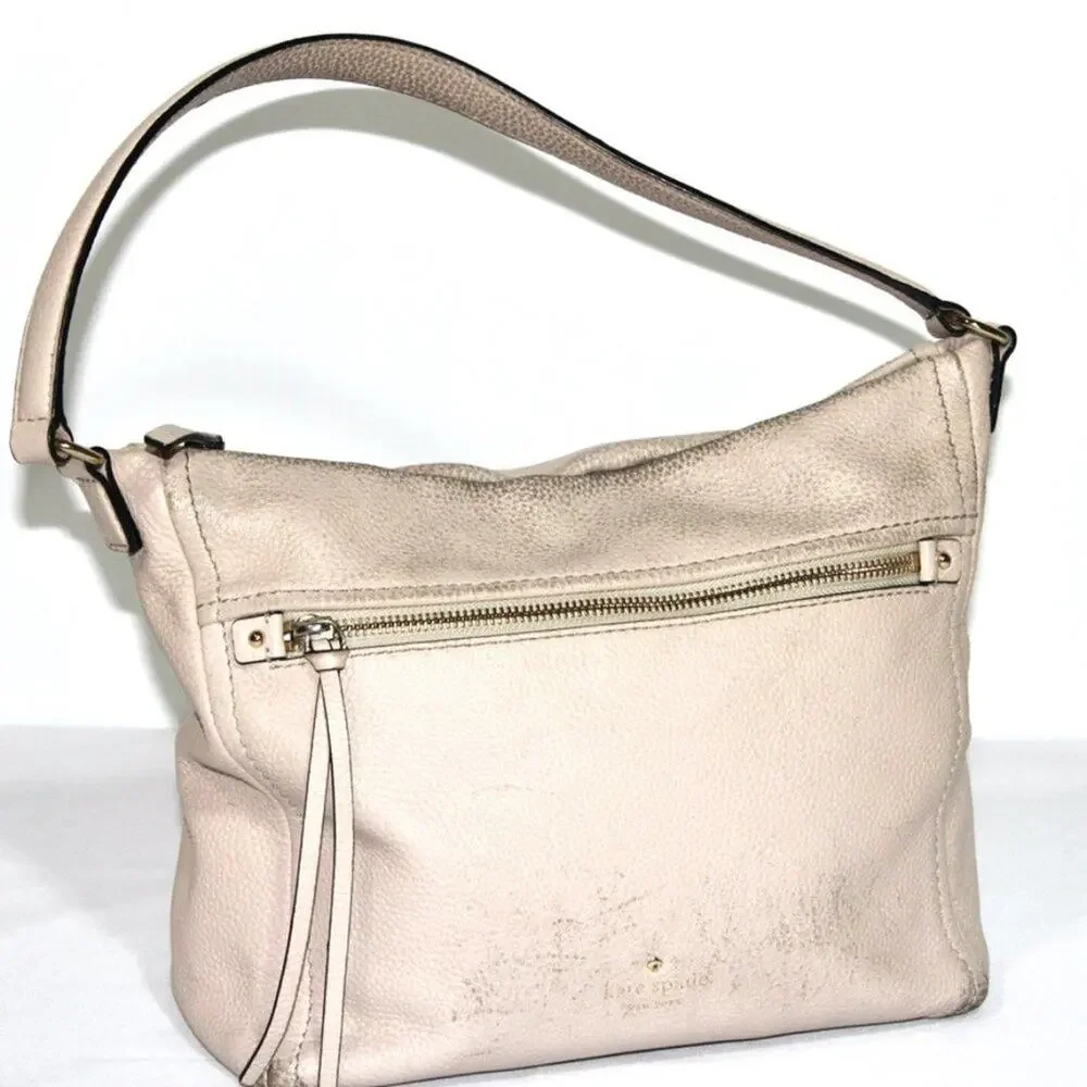 Kate Spade New York Beige Leather Shoulder Bag